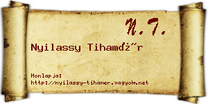 Nyilassy Tihamér névjegykártya